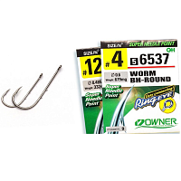 Крючки Owner WORM BH-ROUND BLACK