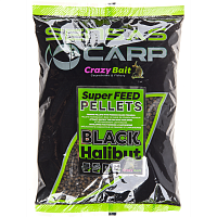 Пеллеты Sensas Super Feed Pellets BLACK HALIBUT 4mm