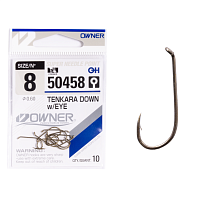 Крючки Owner TENKARA-D WITH RING BROWN