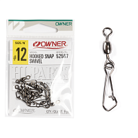Вертлюги c застежками Owner HOOKED SNAP SWIVEL