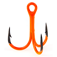 Āķi trīsžuburu Lucky John ORANGE UV LJH201