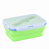 Ēdiena trauks King Camp SILICONE FOLDABLE LUNCH BOX Green