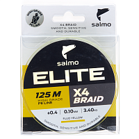 Aukla pītā Salmo Elite X4 BRAID Fluo Yellow 125