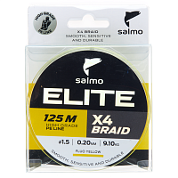 Aukla pītā Salmo Elite X4 BRAID Fluo Yellow 125