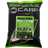 Pelletes Sensas Super Feed Pellets BLACK HALIBUT 8mm