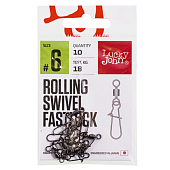 Karabīnes ar griezuli Lucky John ROLLING SWIVEL FASTLOCK