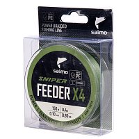 Aukla pītā Salmo Sniper X4 FEEDER BRAID Army Green 150