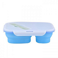 Ēdiena trauks King Camp SILICONE FOLDABLE LUNCH BOX Royal Blue