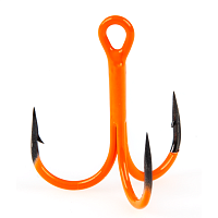 Крючки-тройники Lucky John ORANGE UV LJH201