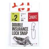 Karabīnes Lucky John DOUBLE INSURANCE INSIDE LOCK SNAP