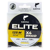 Aukla pītā Salmo Elite X4 BRAID Fluo Yellow 125