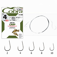 Крючки с поводком Cobra CARP