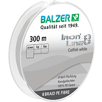 Леска плетёная Balzer IRON LINE 8 Cattfish White 300