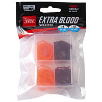 Мотыль искуственный Lucky John Pro Series EXTRA BLOOD WORM L/XL
