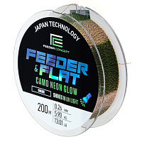 Aukla monofīlā Feeder Concept FEEDER & FLAT Camo Neon Glow 200m